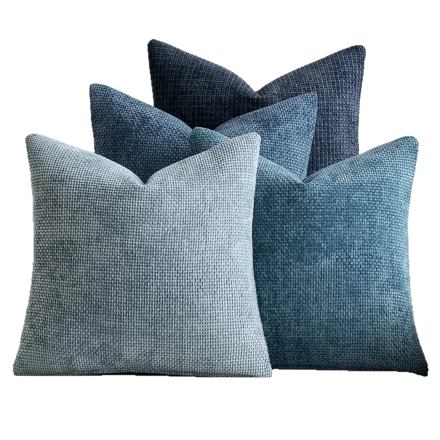 Blue Chenille Throw Pillow Set wholesale OEM NH-C046 | Throw Pillows by Noryvia Home