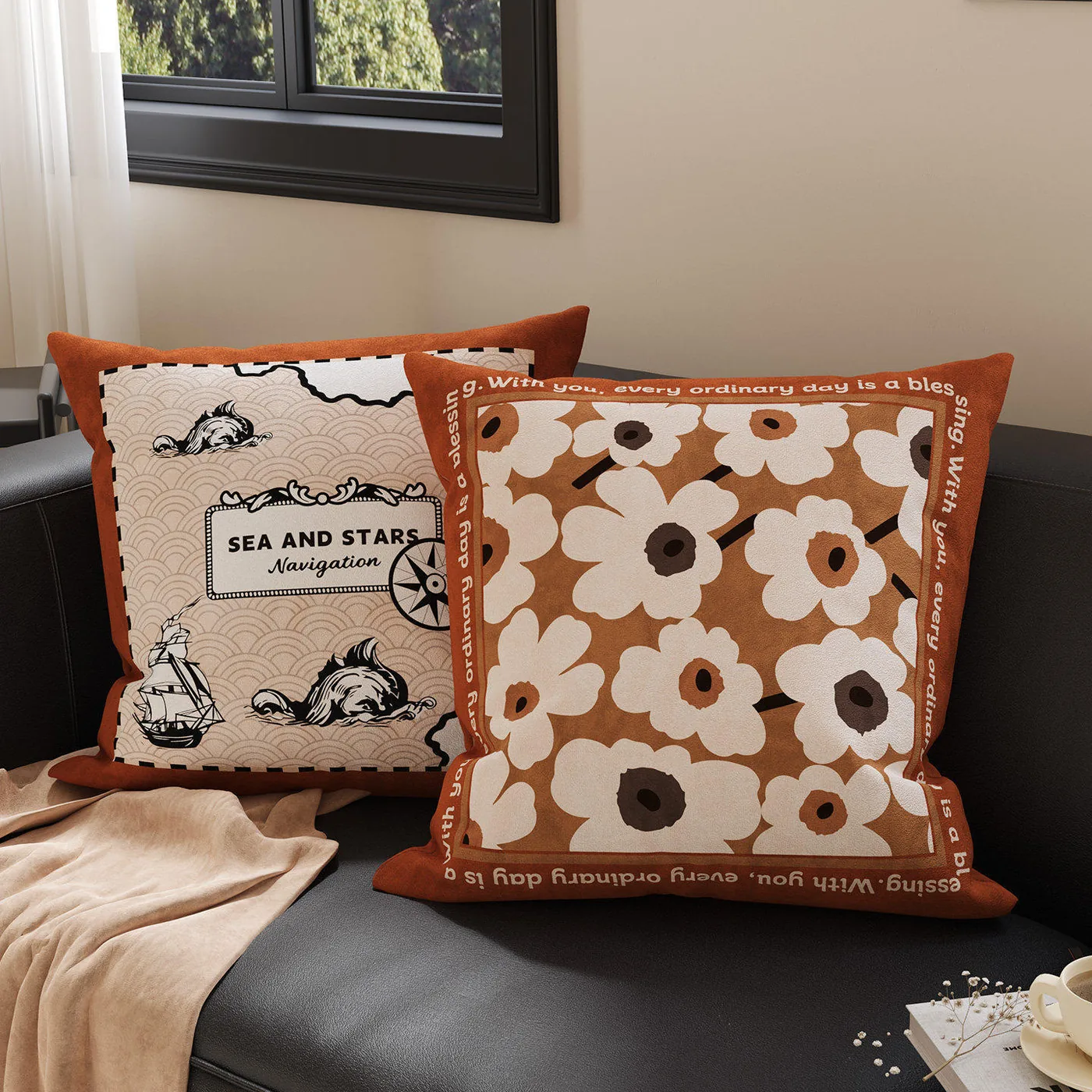 Daisy Accent Pillow Cover Set wholesale OEM NH-C031 | Throw Pillows by Noryvia Home