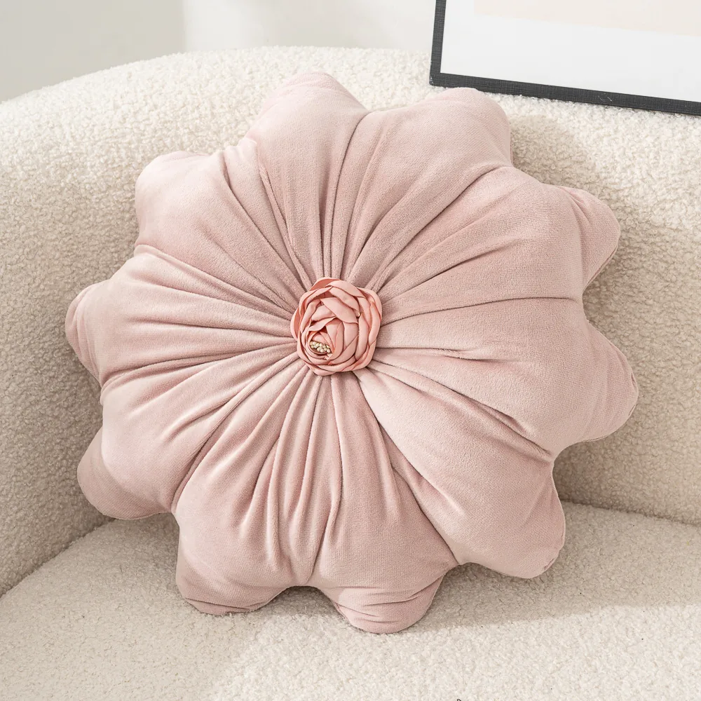 Pink Flower Throw Pillow wholesale OEM NH-C053 | Throw Pillows by Noryvia Home