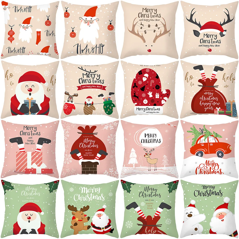 Santa Holiday Pillow Cover Assortment wholesale OEM NH-C069 | Throw Pillows by Noryvia Home